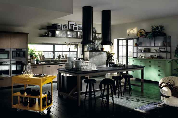 Cucina stile industriale Social Kitchen Scavolini