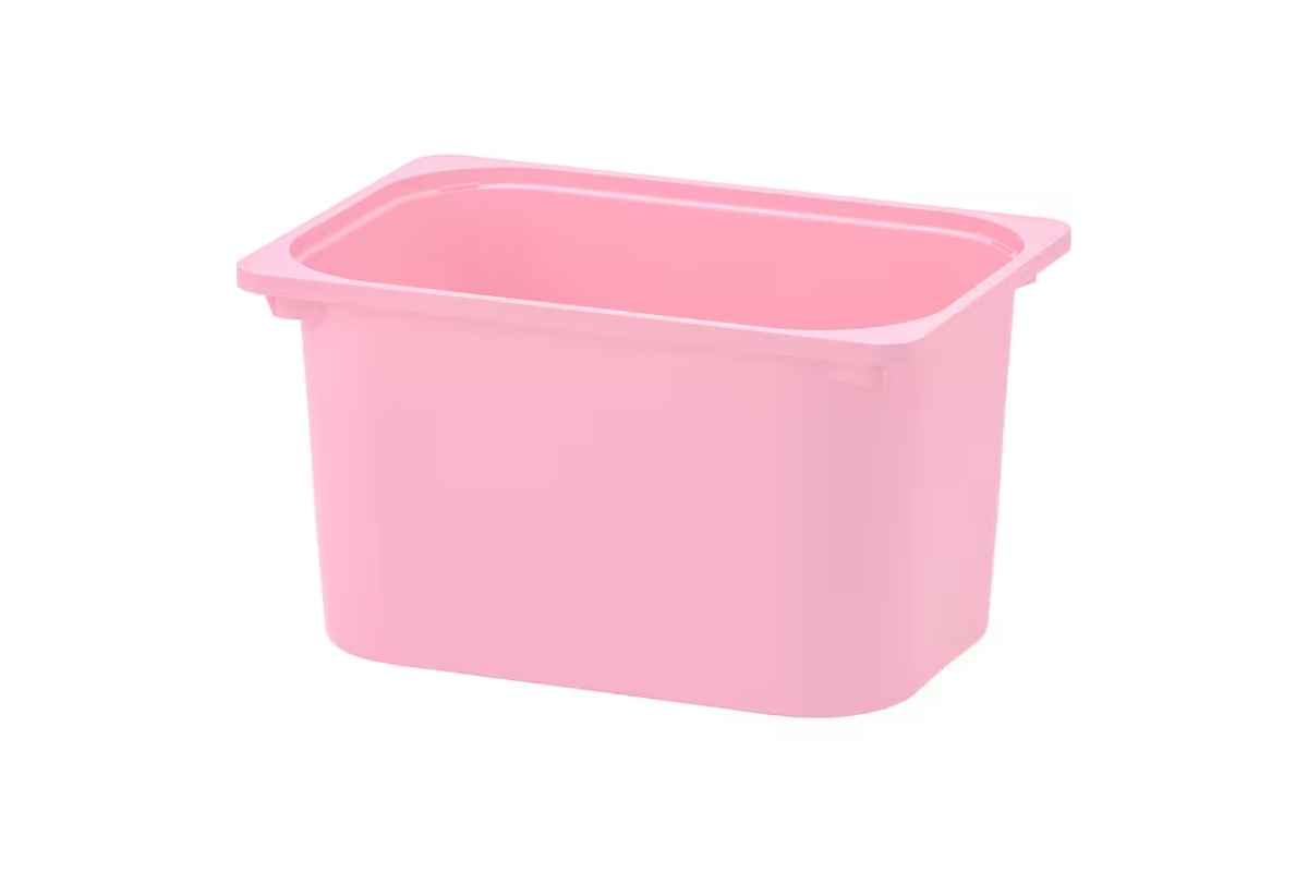 Scatola Trofast Ikea rosa pastello