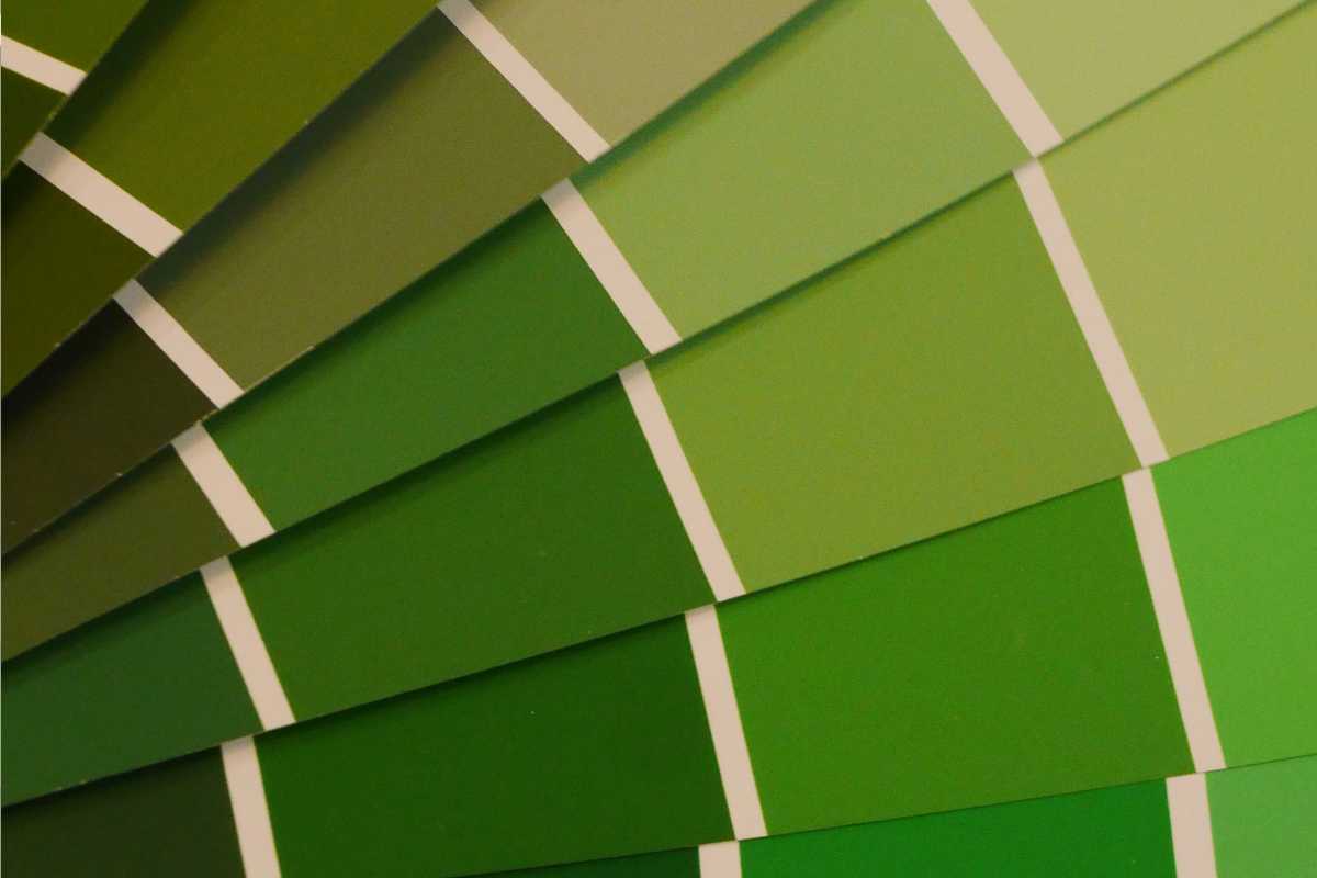 strisce con diverse tonalità di verdi