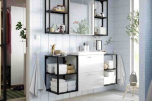 Accessori Ikea in un bagno