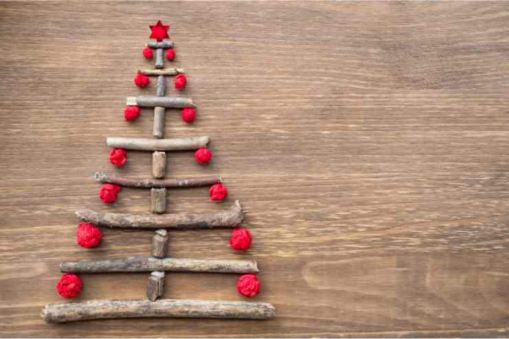 Albero di Natale in legno fai da te 