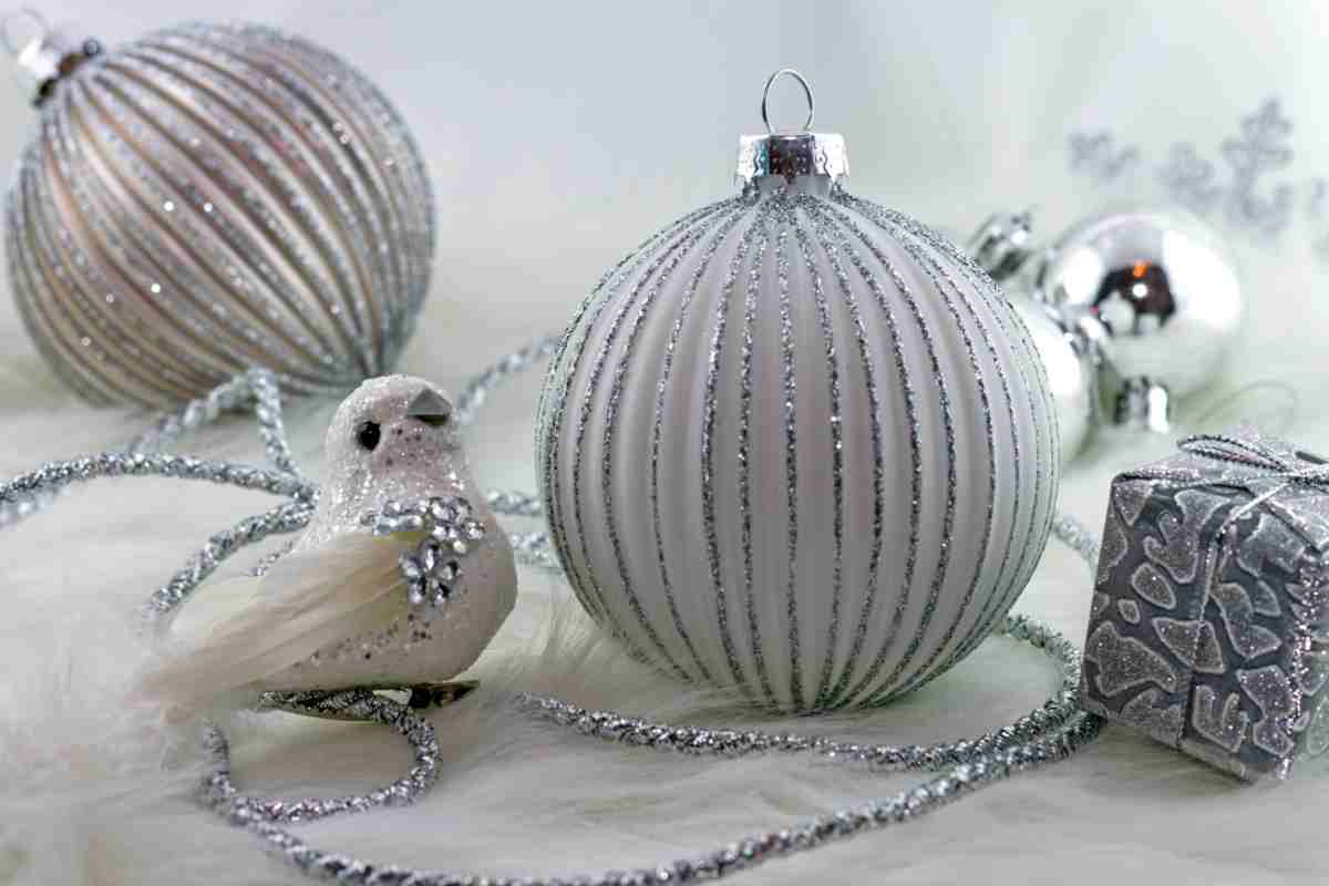 Decorazioni per Albero di Natale grigio 