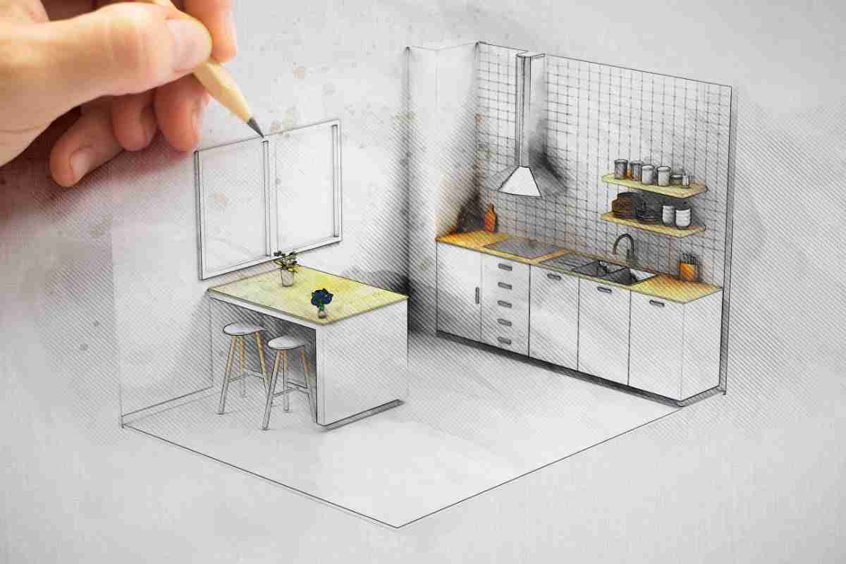 Ikea planner, concetto di progetto di interior design