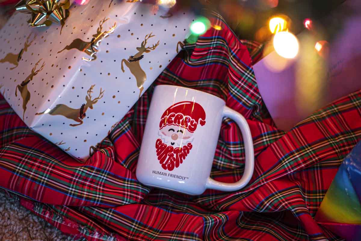 Decorazioni tartan scozzesi per il Natale