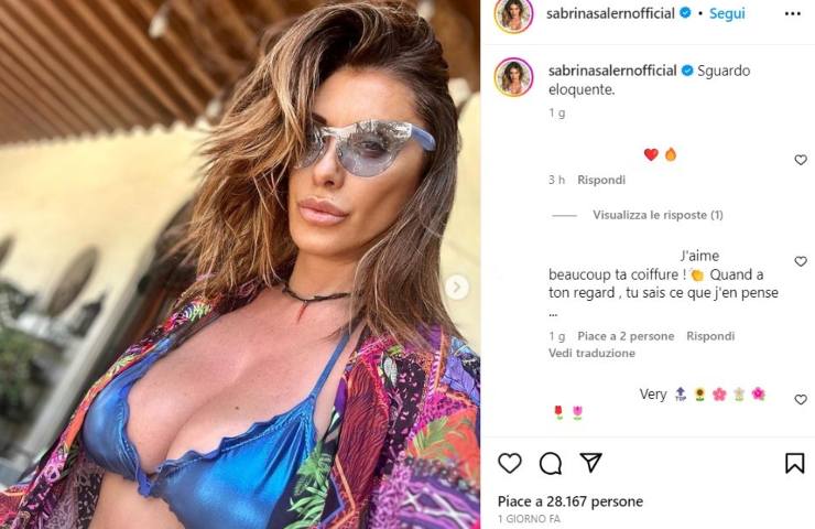 Sabrina Salerno, scatto sensuale