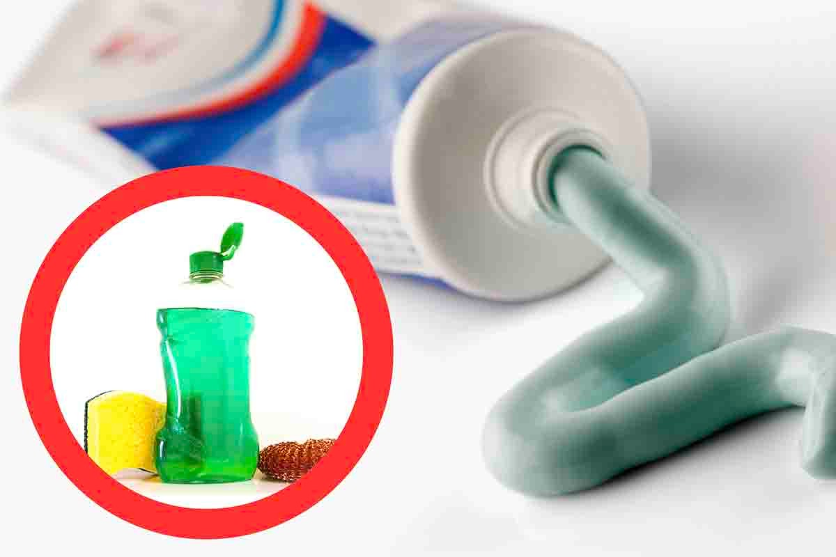 Mix di dentifricio e sapone per piatti: diventerà il tuo miglior alleato  nelle pulizie