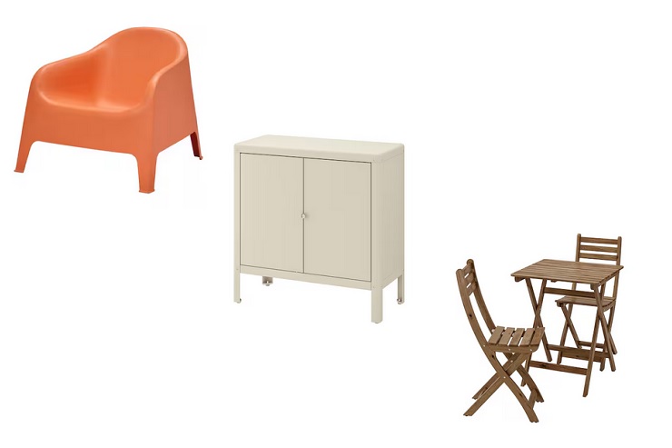 poltrona, mobiletto e set tavolo con prezzi Ikea