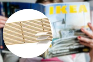 Testiera letto Ikea con mensole