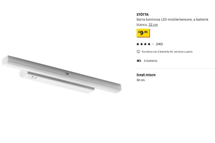 Luce sotto pensile o dentro mobile ikea