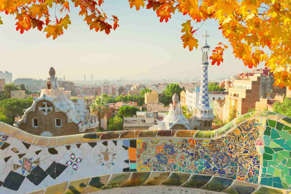 Park Guell Barcellona autunno