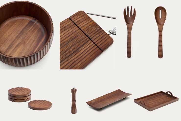 Utensili da cucina in legno Rommu Kave Home