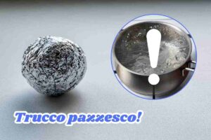 trucco alluminio acqua bollente