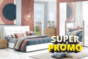 camera da letto su sfondo scritta super promo