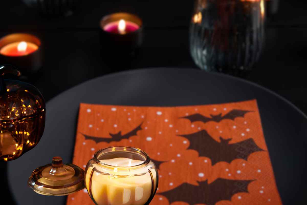 tovaglioli halloween porta candele