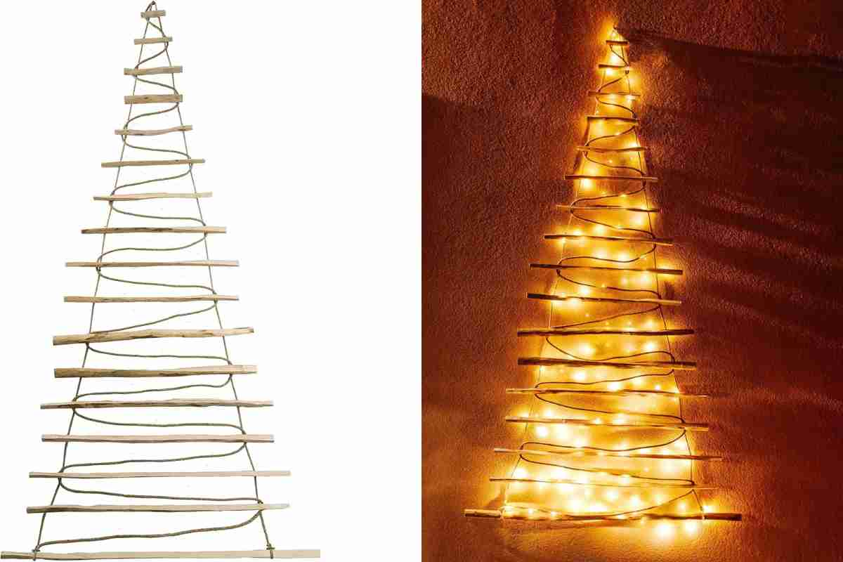 Albero di Natale in legno e led Bogatego 