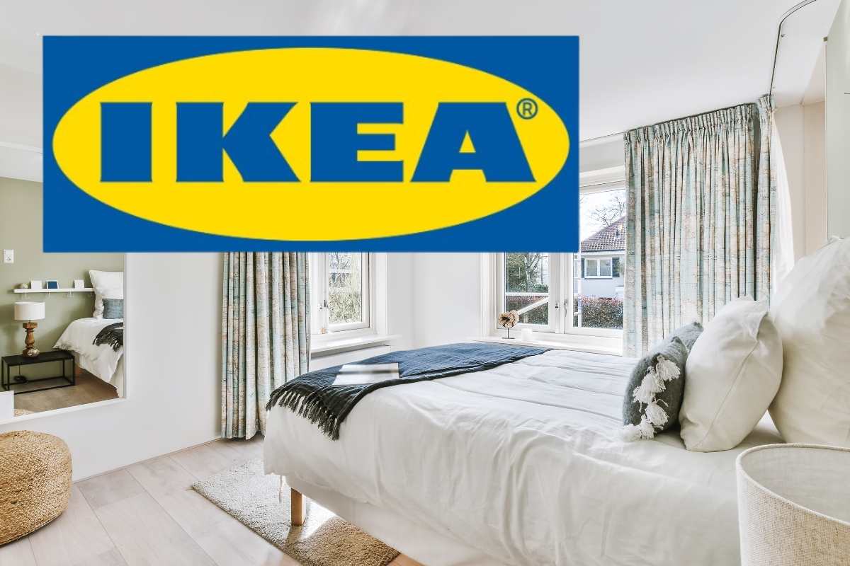 Camera da letto e Ikea logo