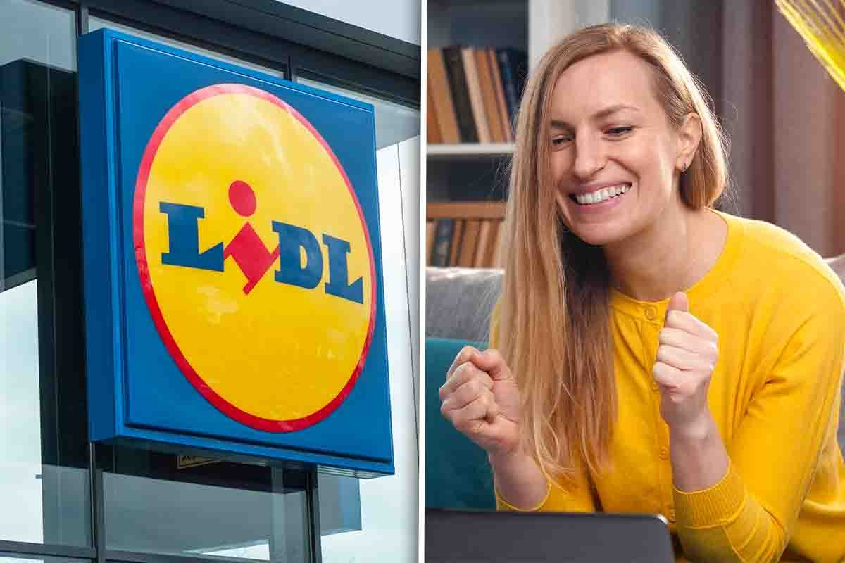 LIDL e donna felice