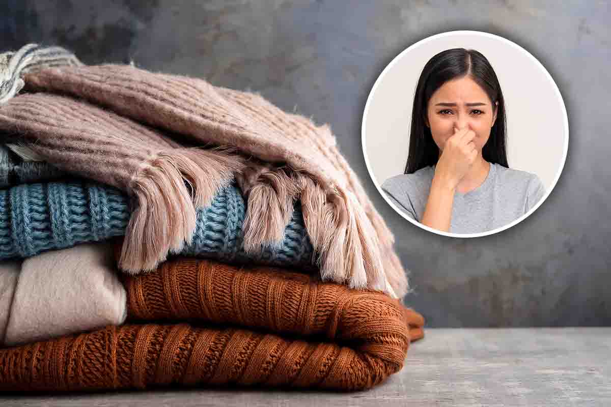 coperte donna con naso attappato