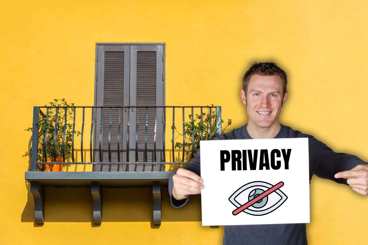 Cartello privacy balcone