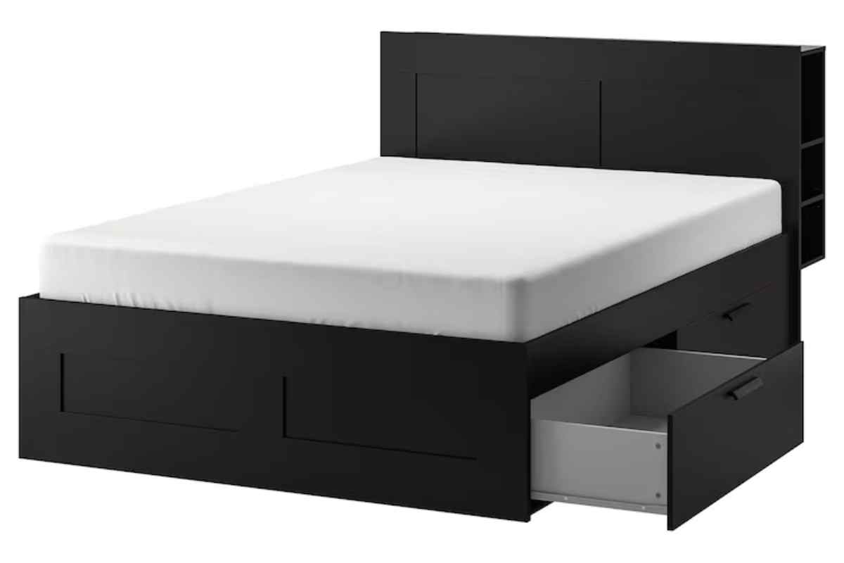 Letto matrimoniale senza comodini BRIMNES Ikea 