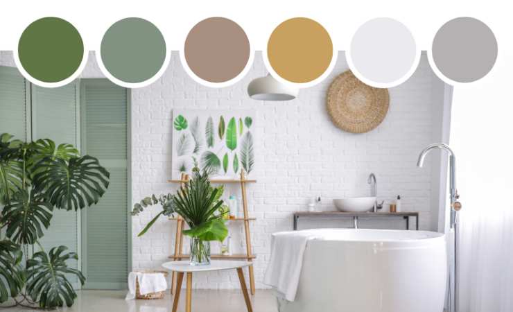 bagno con colore verde