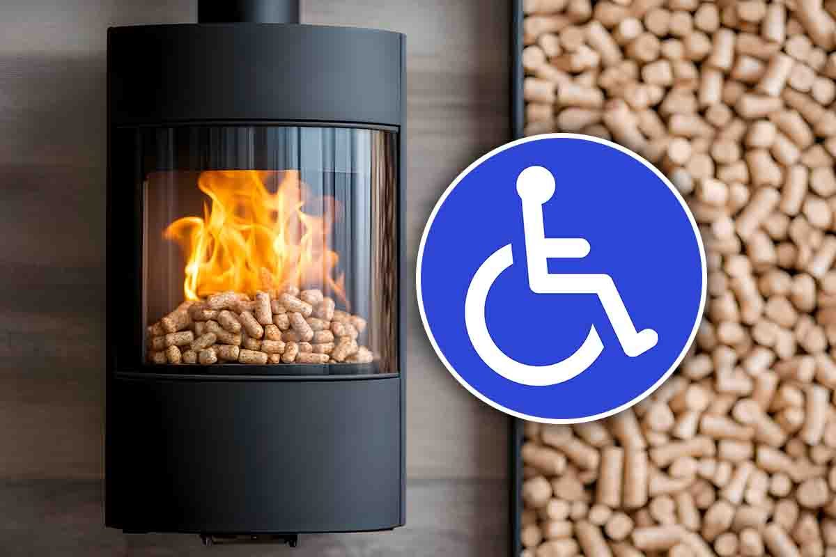 stufa a pellet simbolo disabilità