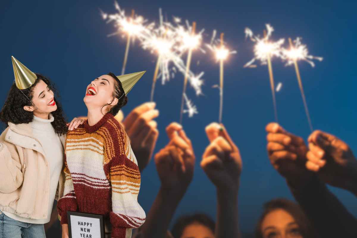 persone che festeggiano capodanno