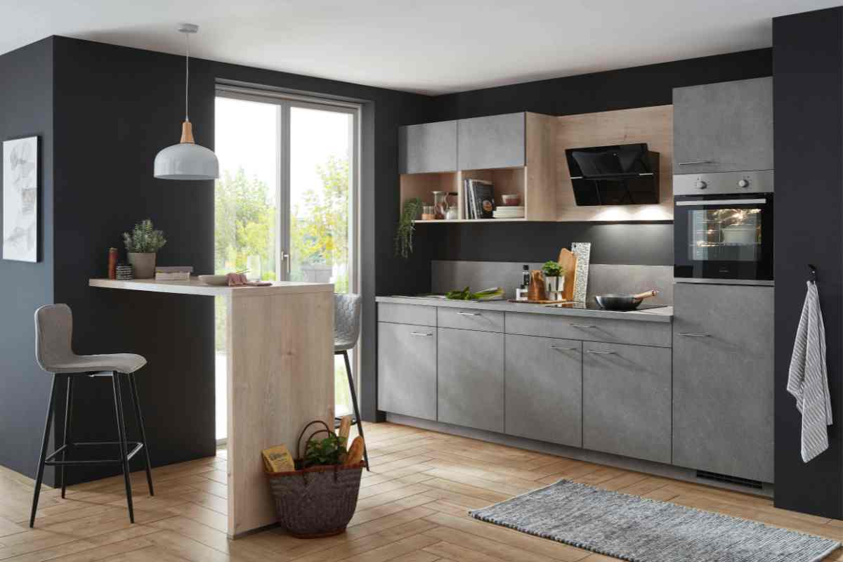 Cucina a vista stile moderno