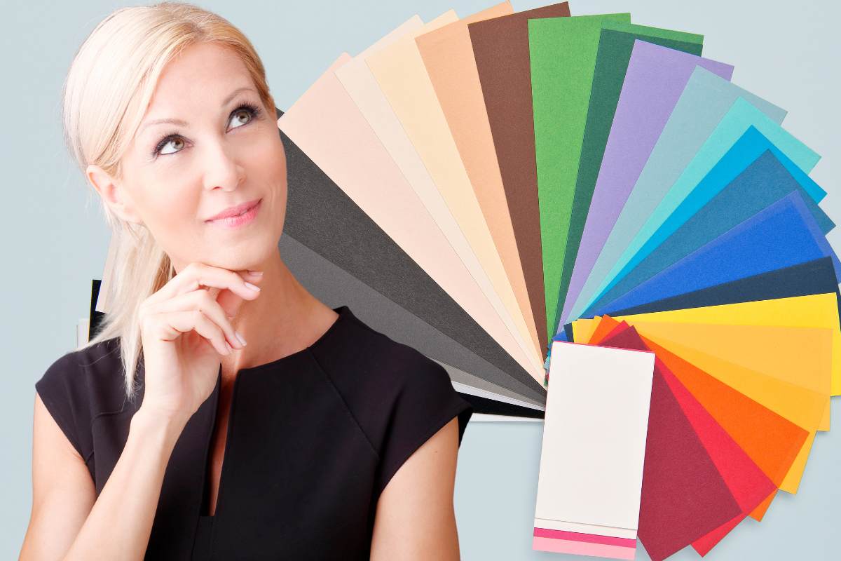 palette colori donna che pensa