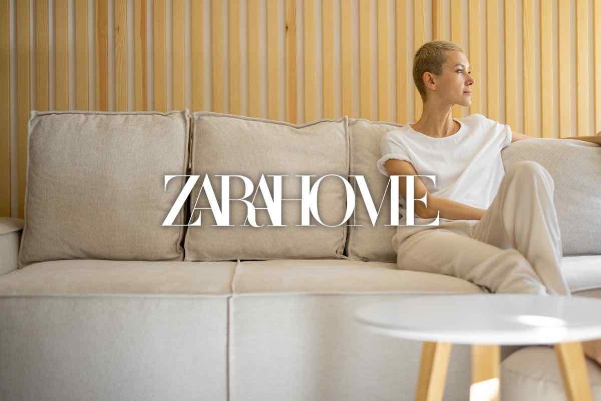 Zara Home logo donna sul divano