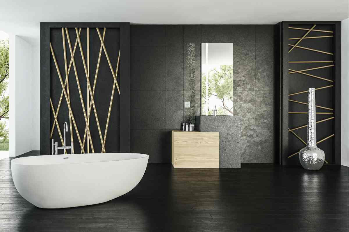 Bagno elegante in stile moderno minimal