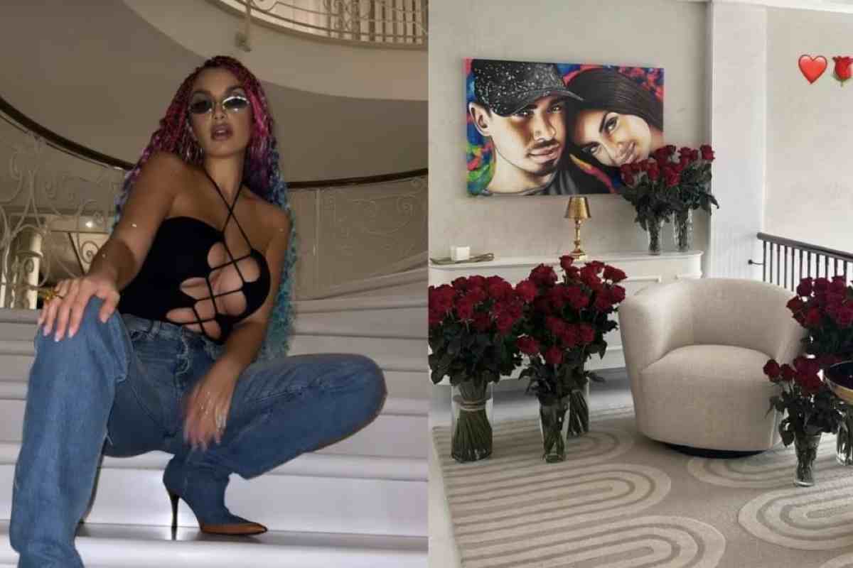 Elettra Lamborghini nella sua villa