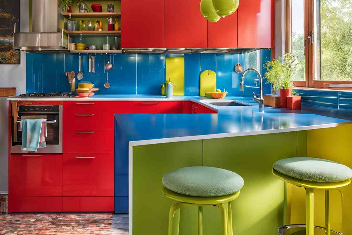 arredo cucina colorata in stile kawaii