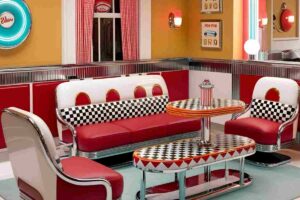 arredo salotto stile american retro diner per la cucina