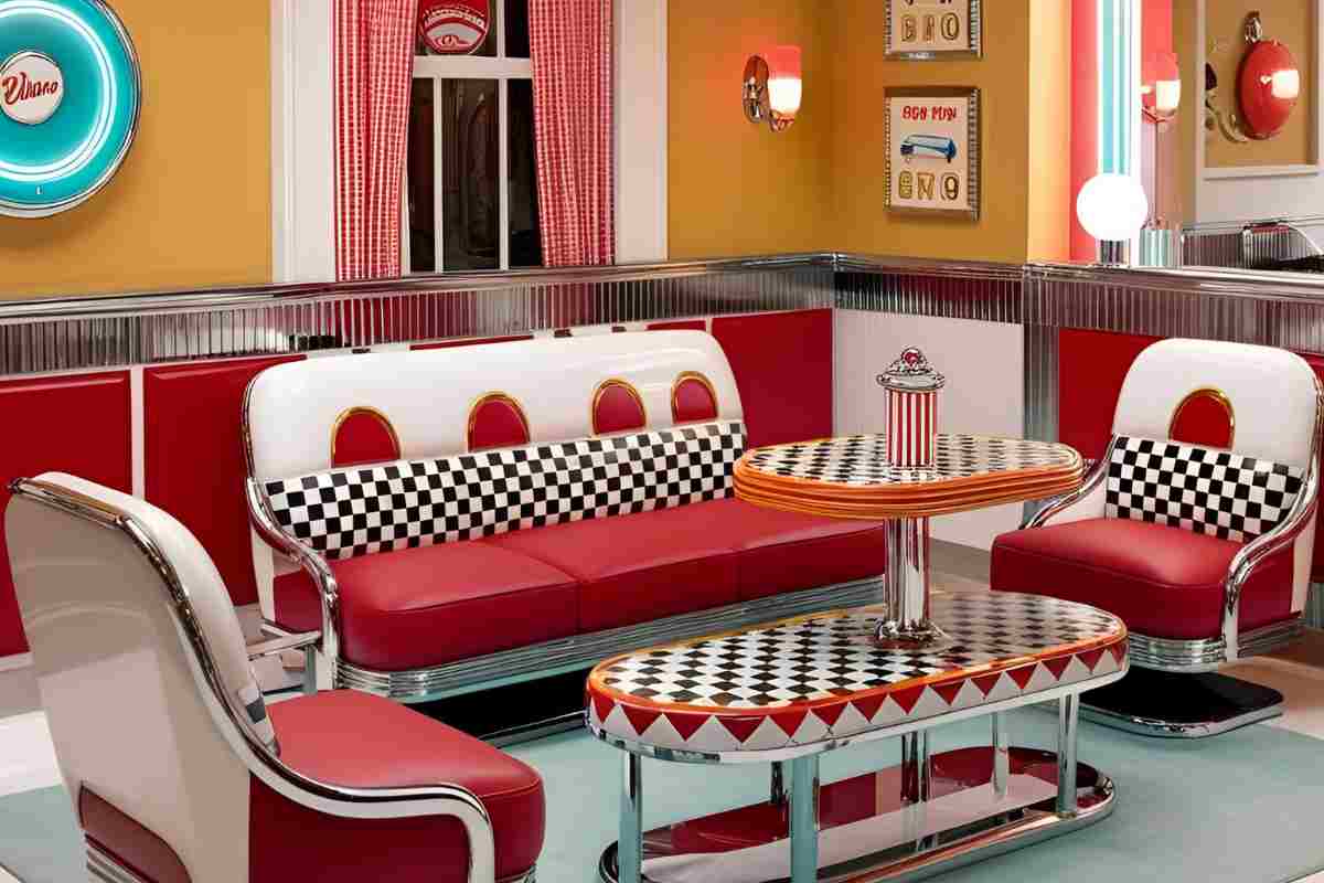 arredo salotto stile american retro diner per la cucina