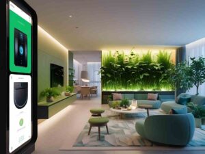 arredo casa tech green con mobili e verde